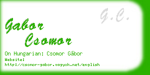 gabor csomor business card